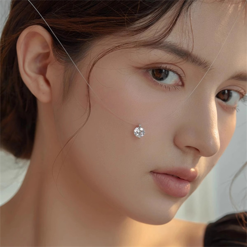 钻戒女正品1克拉裸钻铂金